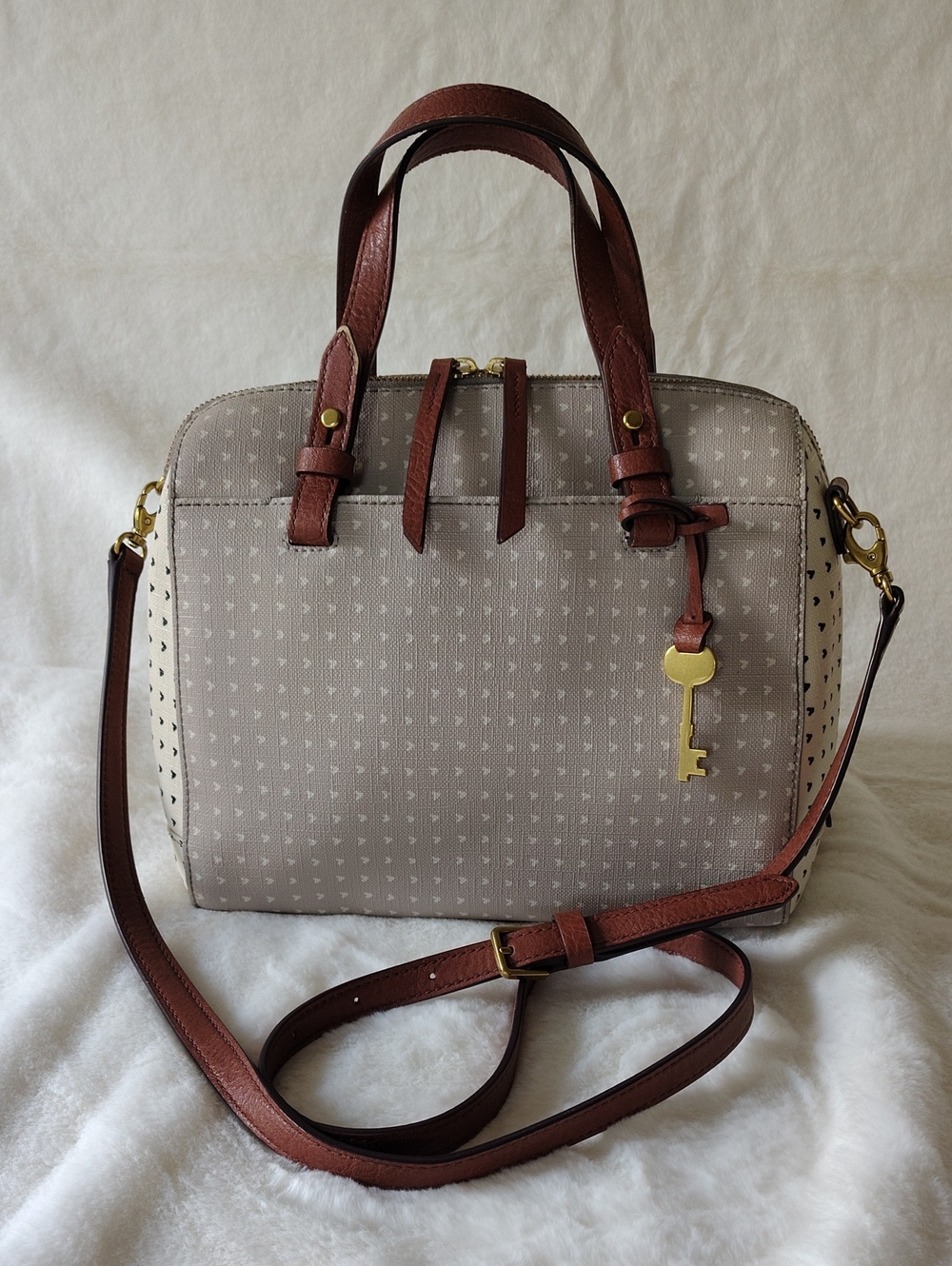 Fossil Rachel Hearts Satchel